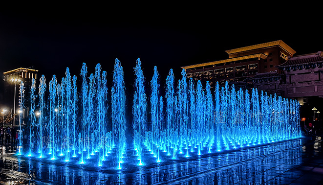 寶雞軒苑盛世廣場(chǎng)旱式音樂噴泉工程