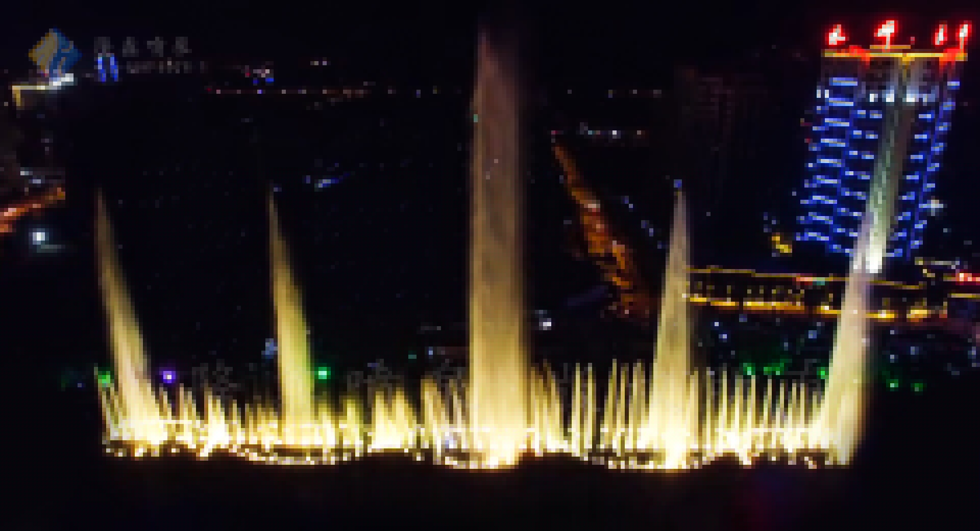 金堂音樂噴泉 航拍實(shí)景